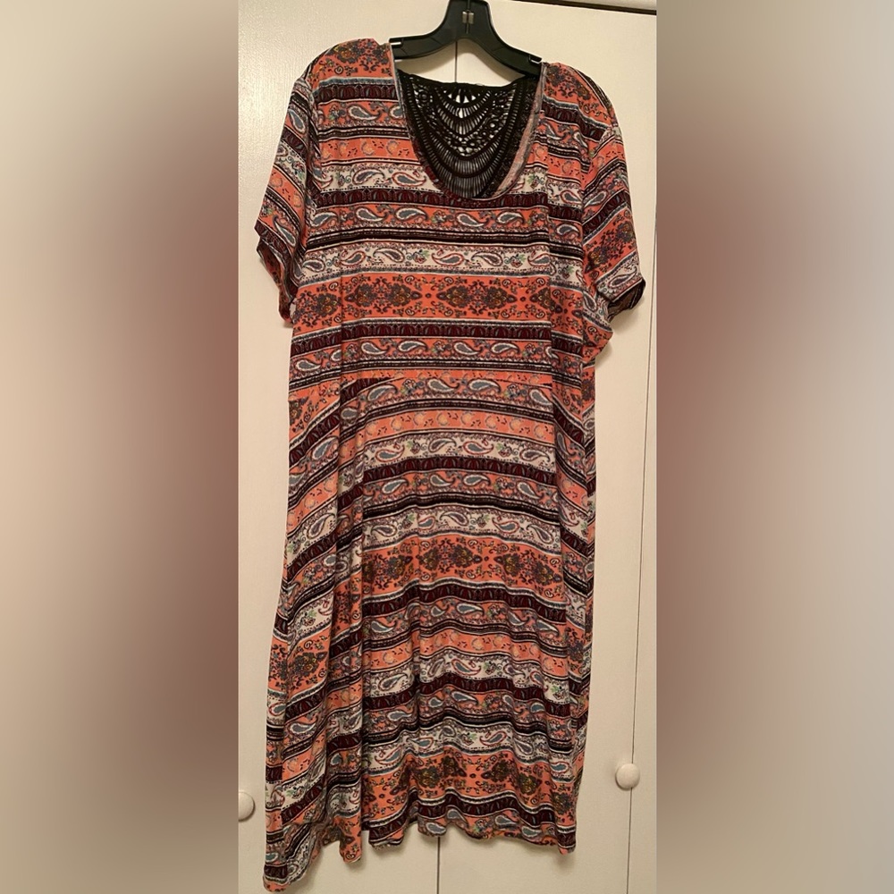 Bobbie Brooks Dress with Lace Detail in back. Size 3X